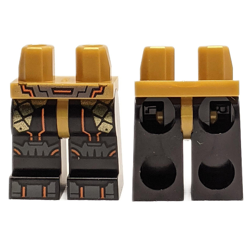 Hips and Legs with Gold Armor and Orange Trim