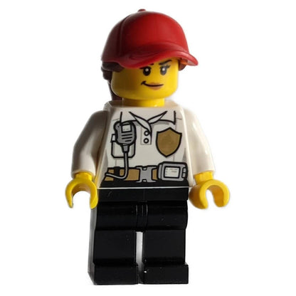 female firefighter in a white shirt