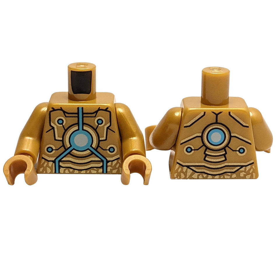 Torso Gold with Blue Tech Circuits