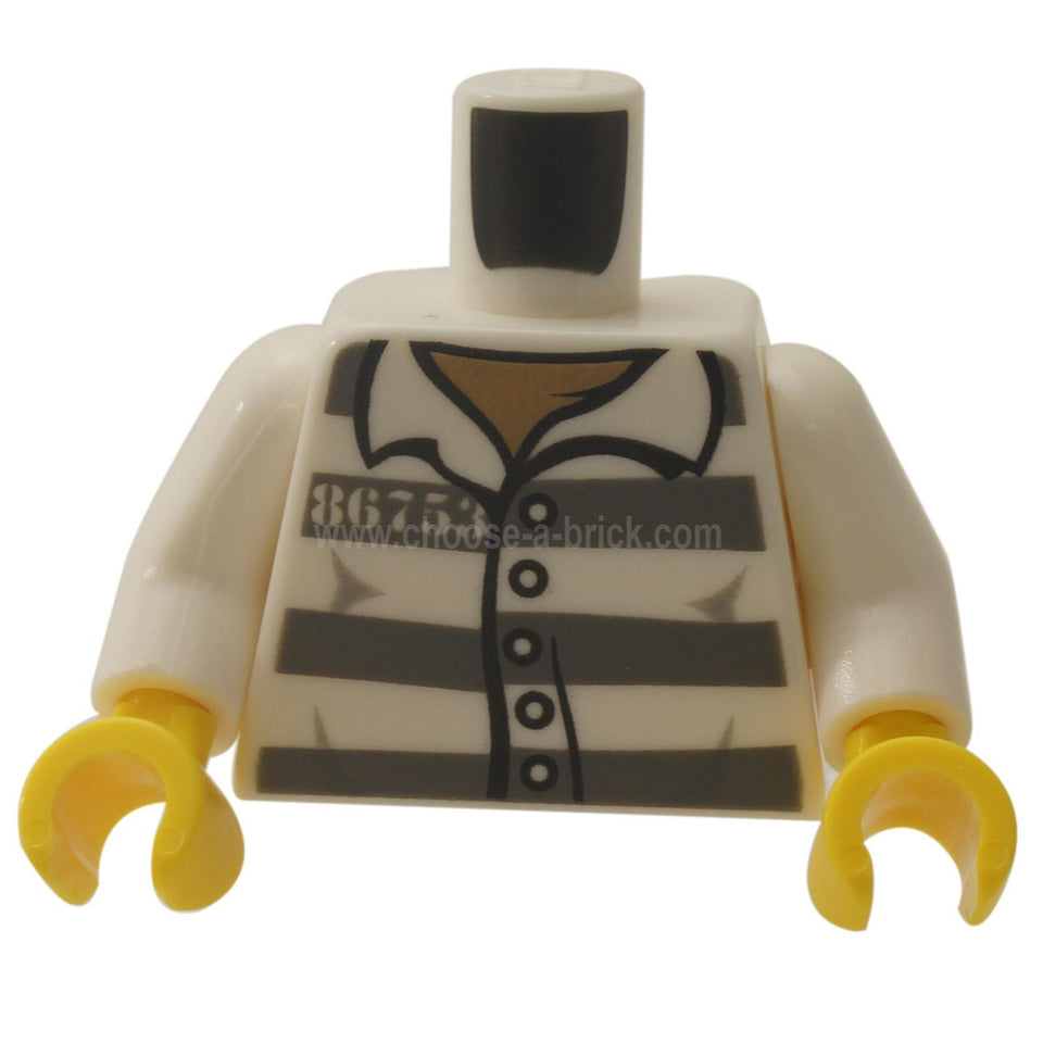 Valkoinen Torso Kaupunkivankilan Vanki Numero 86753, Tumma Sininen 