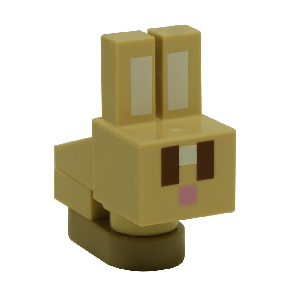 Minecraft Bunny / Rabbit Baby, Tan Body - Brick Built