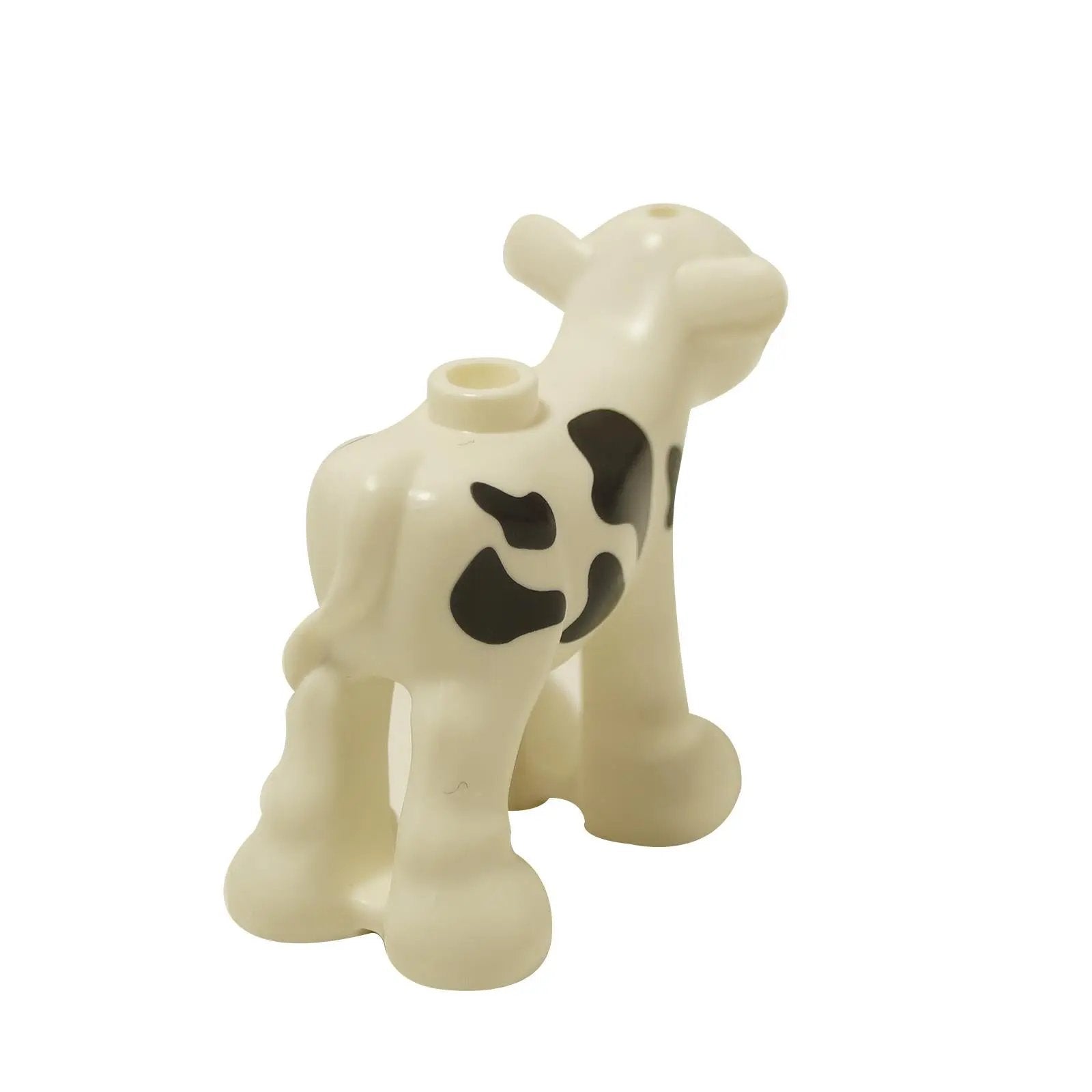 LEGO Friends Baby Cow Calf, rear angled view showing black spots and tail
