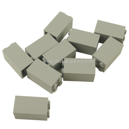 LEGO Stein 2 x 2 x 3, hellgrau, Stapel von Teilen