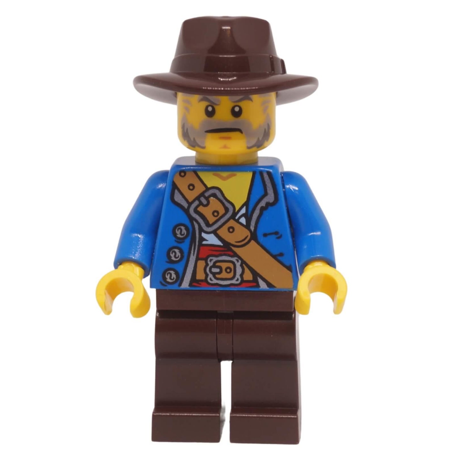 LEGO Bandit Minifigure bdp231 with blue coat and dark brown fedora