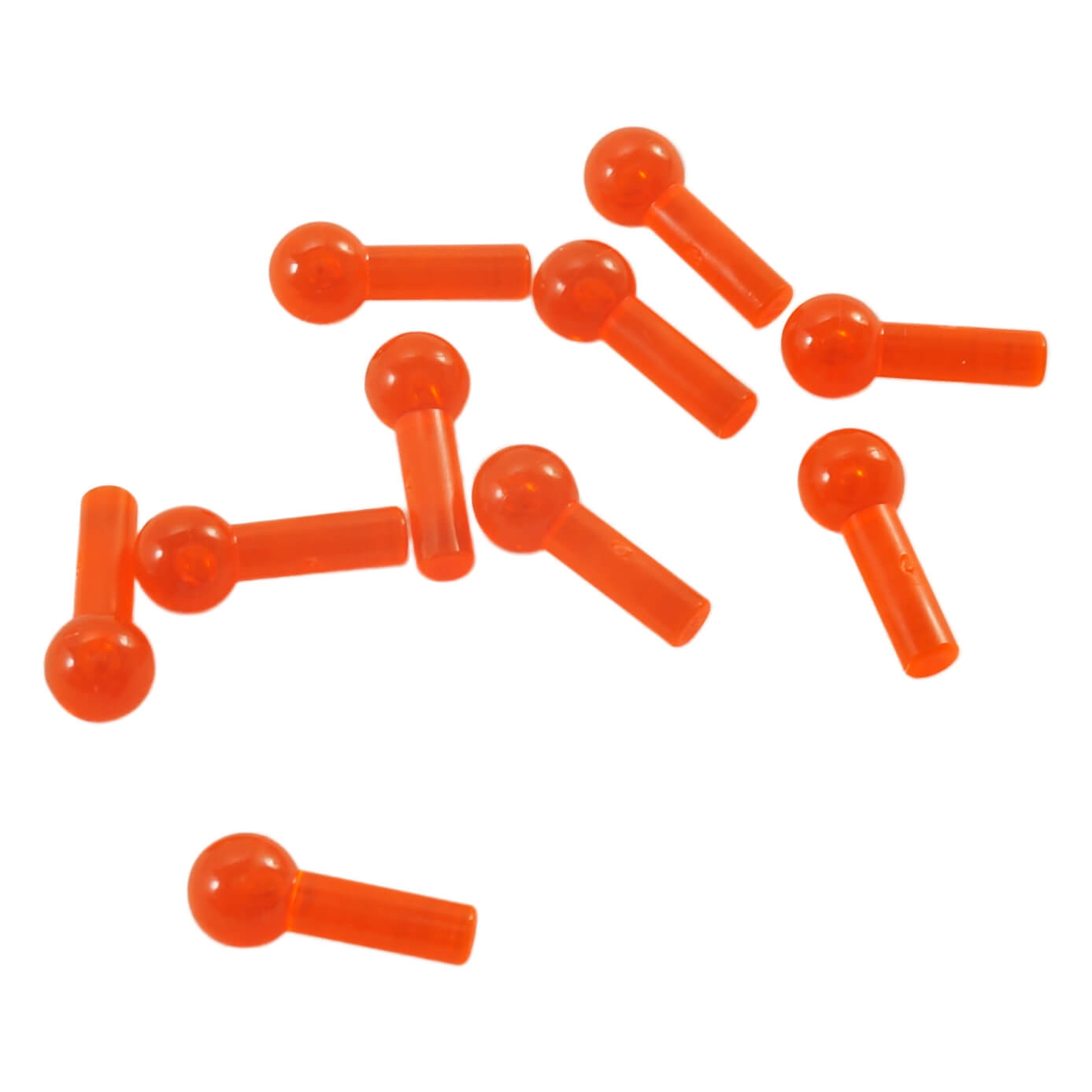 LEGO® Bar 1L with Tow Ball part 22484 in Trans Neon Orange