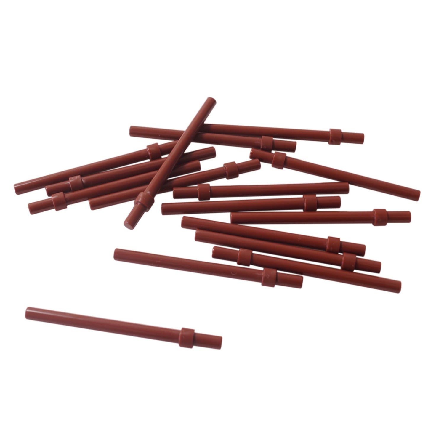 LEGO® Bar 6L with Stop Ring part 63965 in reddish brown