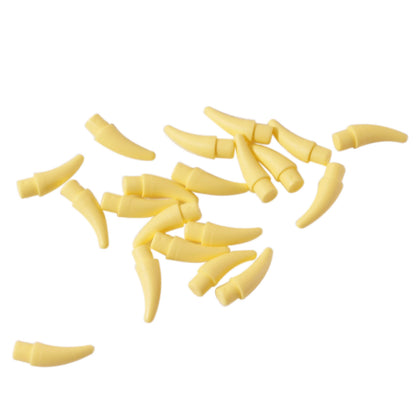 LEGO® small bright yellow barb claw horn pieces, curved spike accessory parts