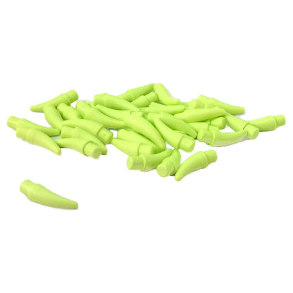 LEGO® small barb claw horn pieces in yellow green, curved spike accessory parts