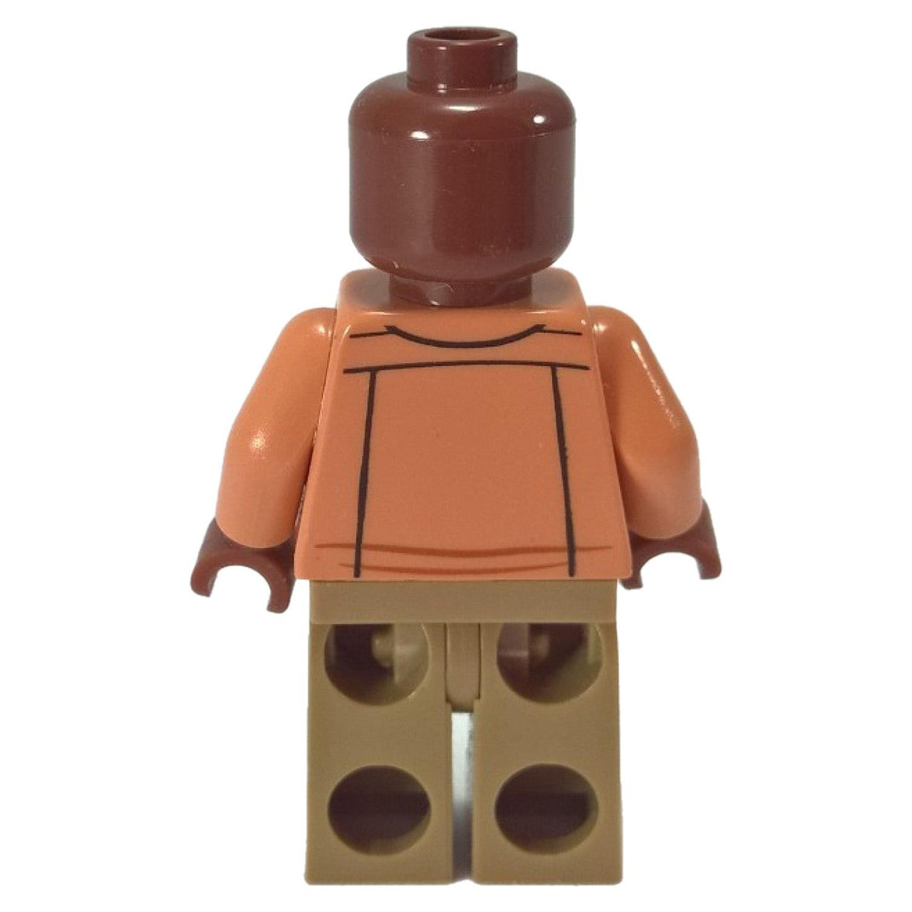 Barry Sembene LEGO minifigure tan shirt pockets neutral legs jw005, back view