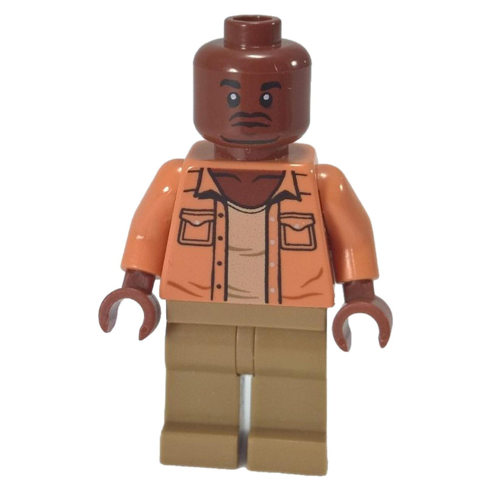 Barry Sembene LEGO minifigure tan shirt pockets neutral legs jw005