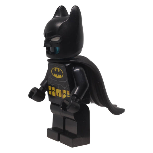 LEGO Batman sh1115 black Batsuit minifigure left side view with flexible cape