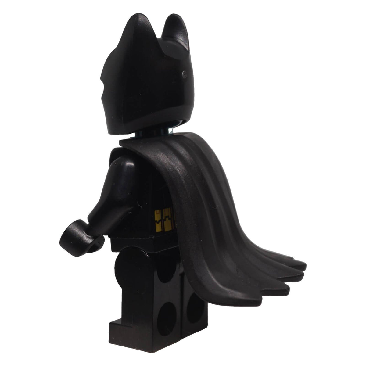LEGO Batman sh1115 black Batsuit minifigure rear view showing flexible black cape