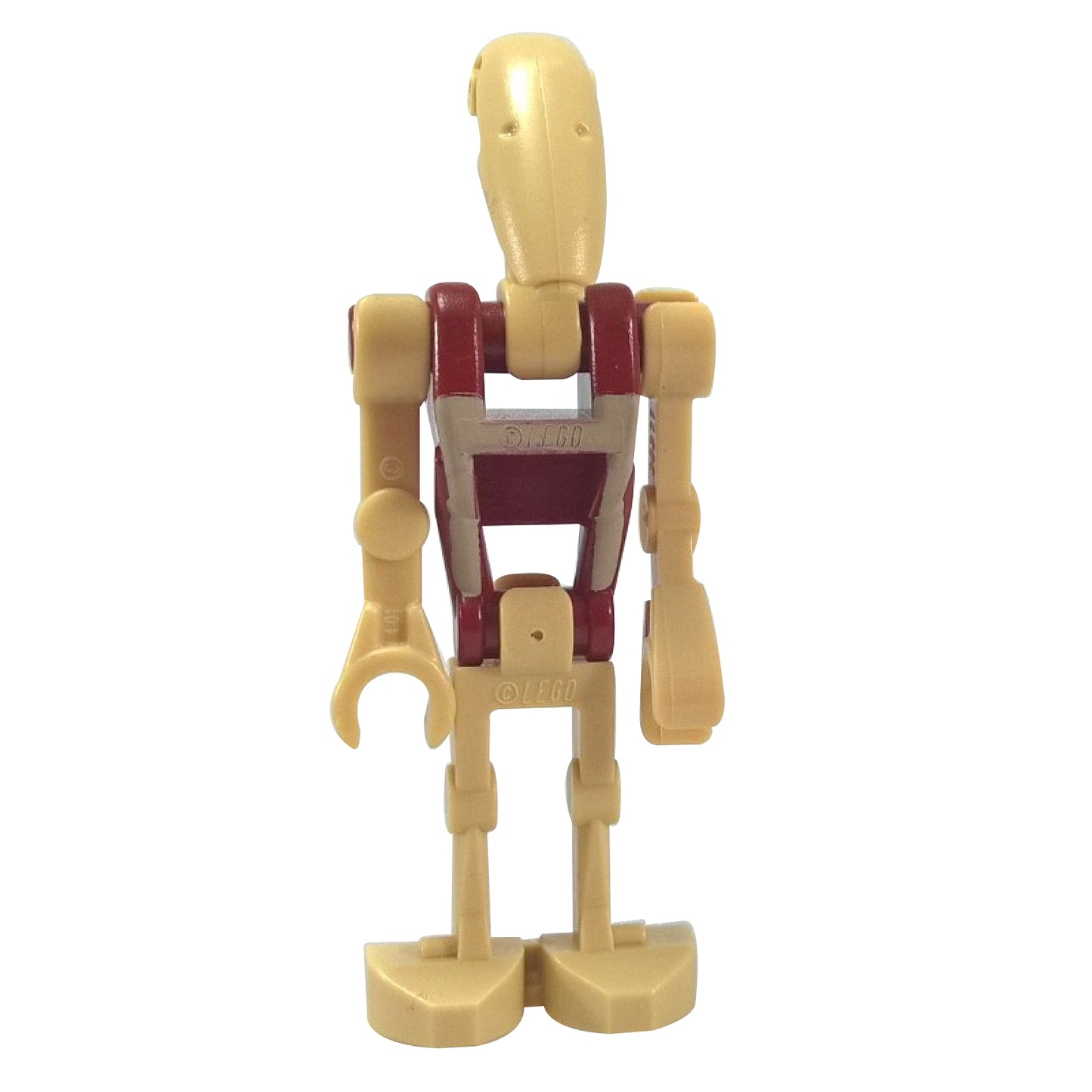 LEGO battle droid minifigure dark red torso tan limbs sw0600