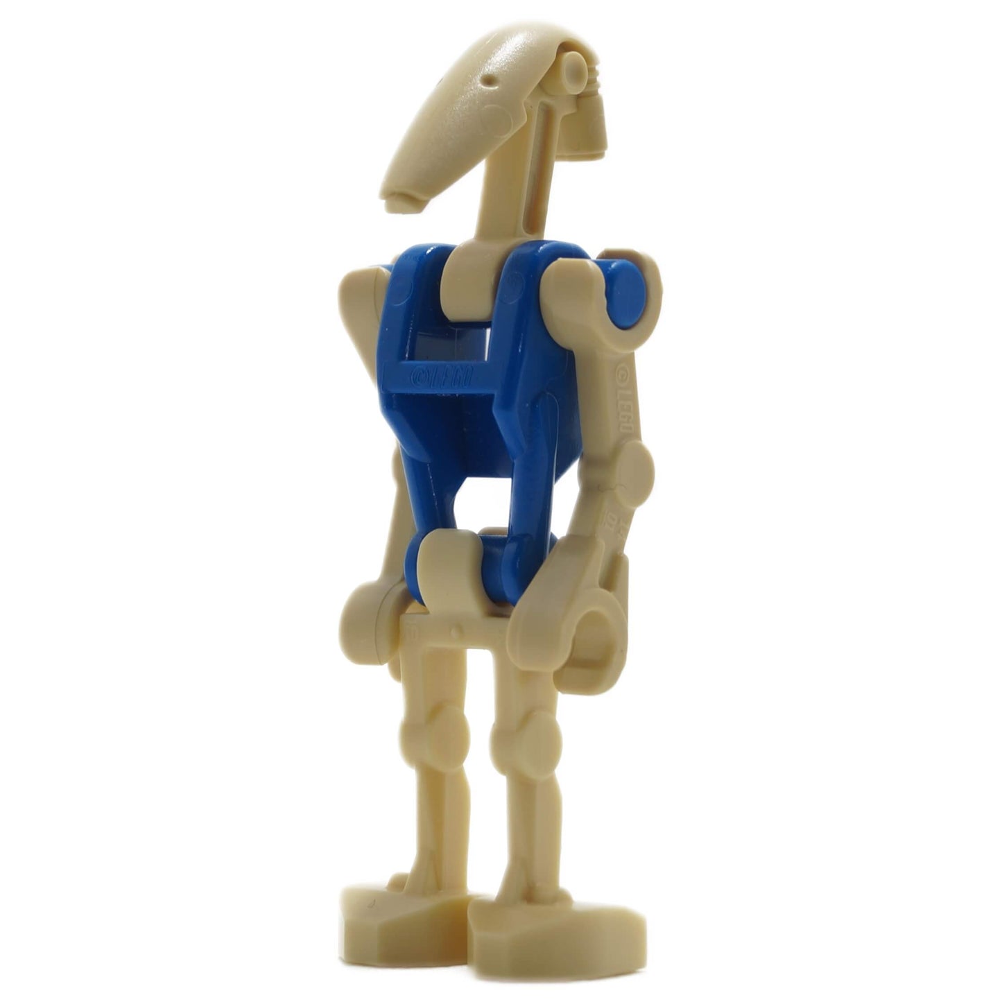 LEGO battle droid pilot minifigure blue torso two bent arms sw0095a, side profile