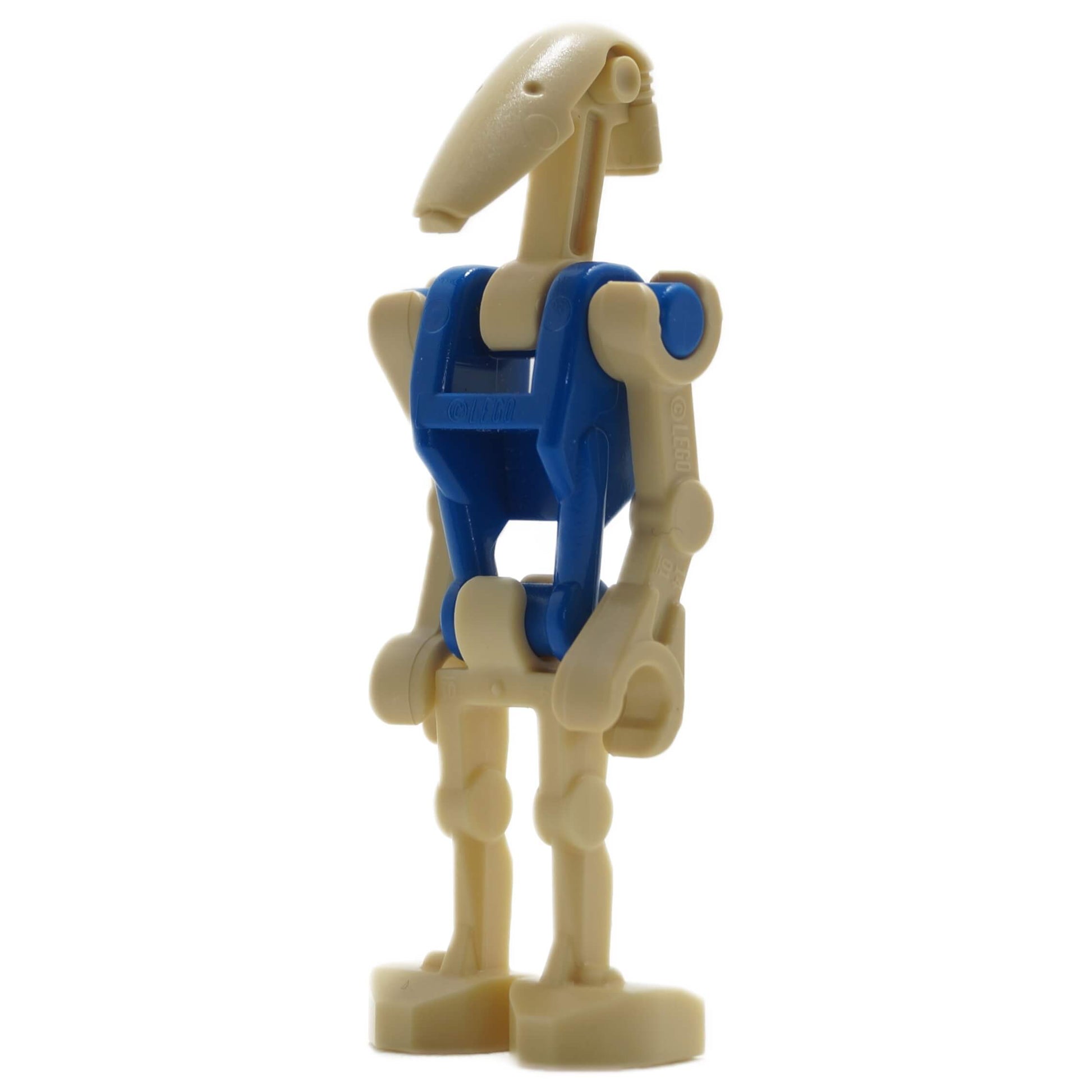 LEGO battle droid pilot minifigure blue torso two bent arms sw0095a, side profile