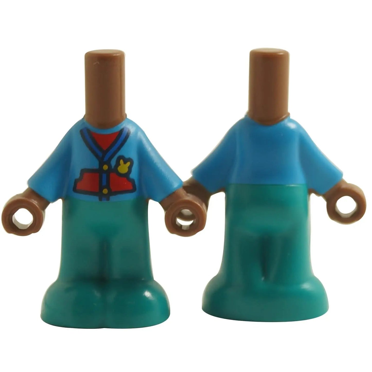 Mini doll body bb1357pb020 with blue top, red vest detail and teal legs
