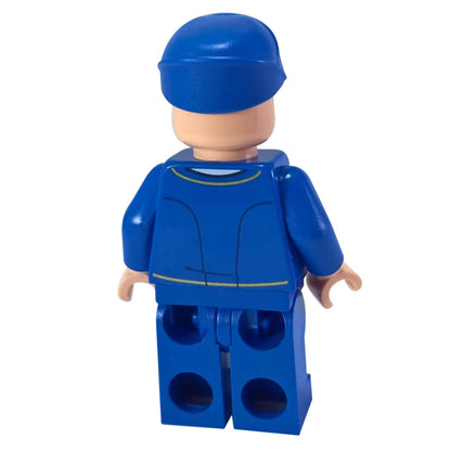 LEGO Bespin Guard minifigure white pupils blue uniform sw0762, back profile