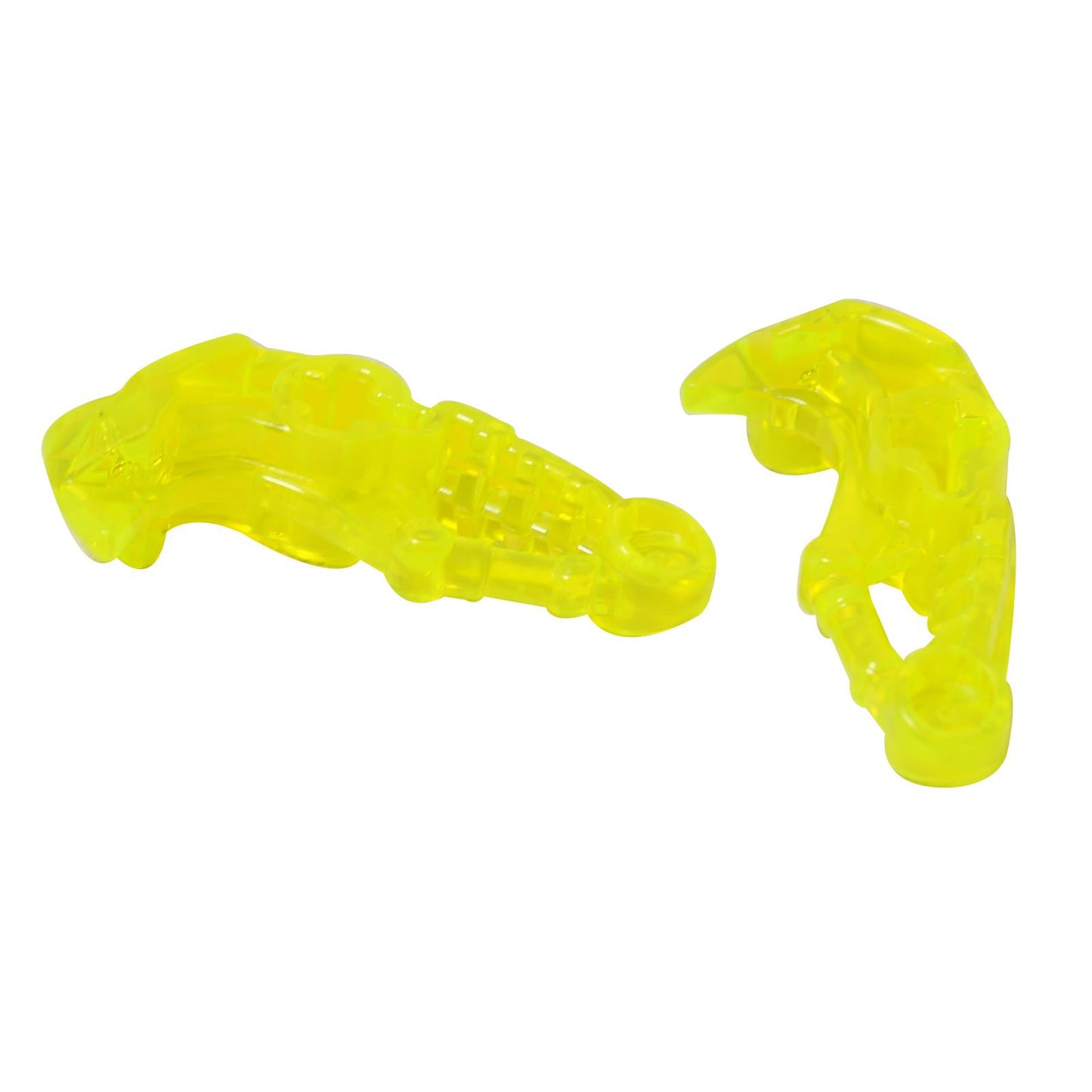 El bloque de conector de cabeza LEGO® de Bionicle (Parte 19050) en verde trans-neón, también conocido como el ojo o tallo cerebral para el Toa de Okoto (Bionicle G2).