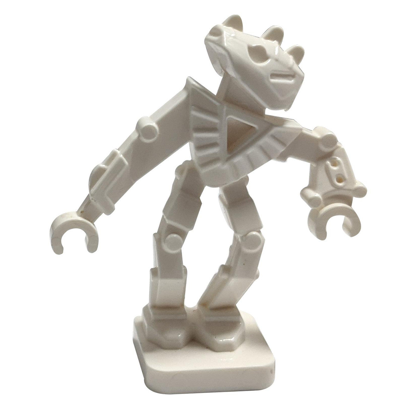 LEGO Bionicle Mini Toa Hordika Nuju 51640 white robotic figure with articulated arms and legs on small base
