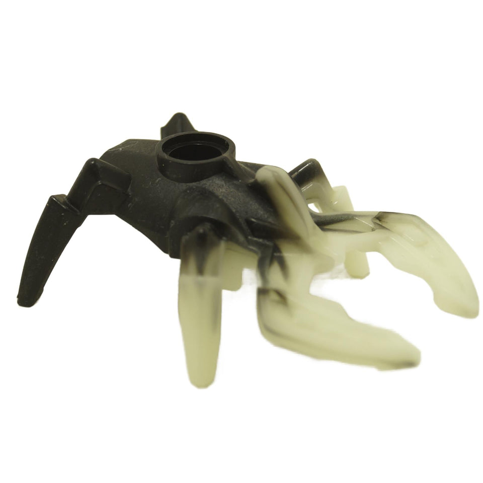 Bionicle Mini Visorak Boggarak, black with glow-in-the-dark claws, side view