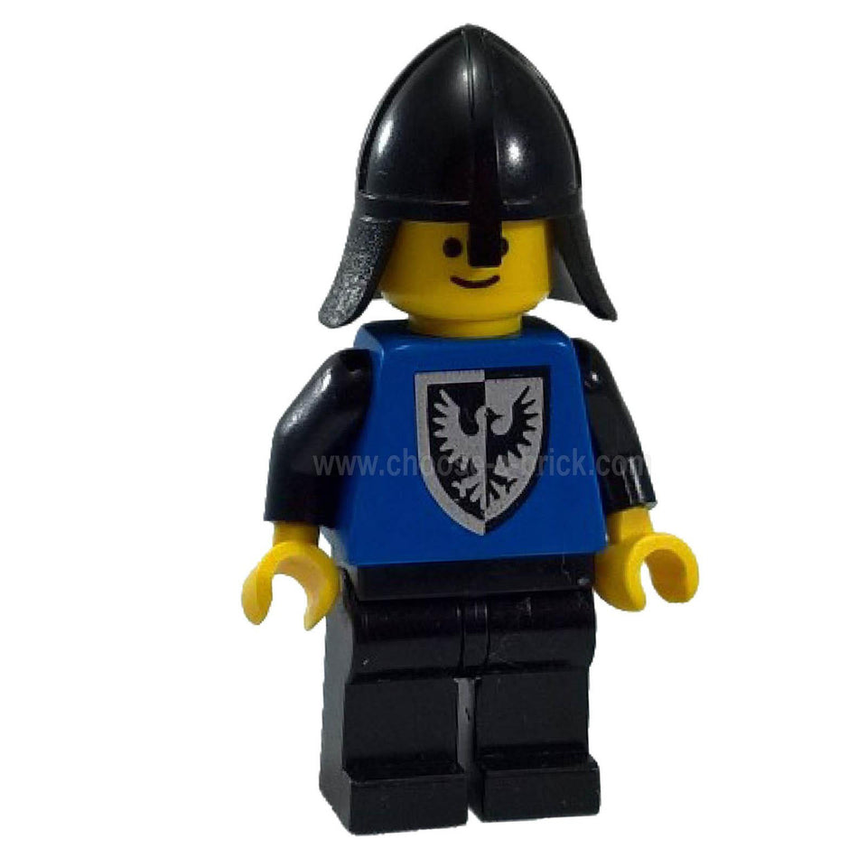 LEGO® Black Falcon Knight minifigure cas101 with rounded shield and neck protector