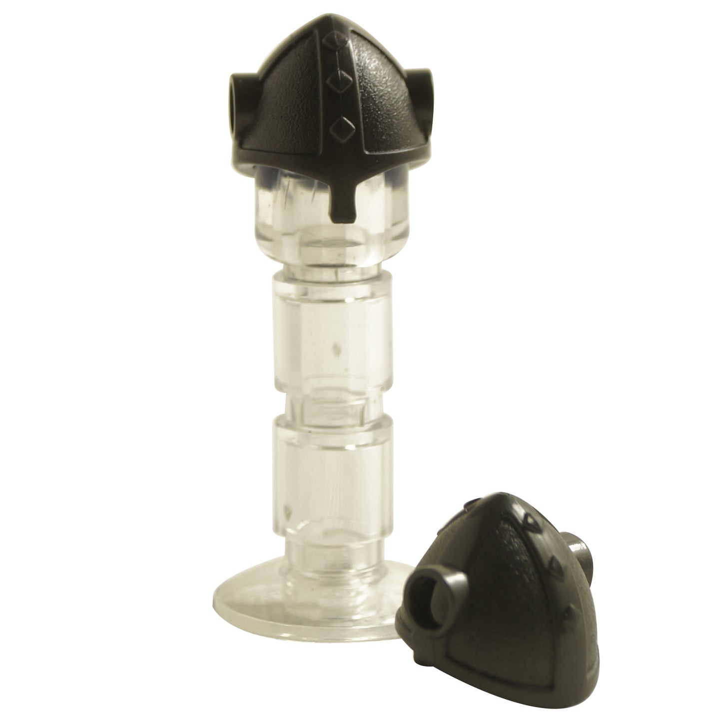 Casco de minifigura vikingo Negro LEGO® con agujeros laterales para cuernos o accesorios
