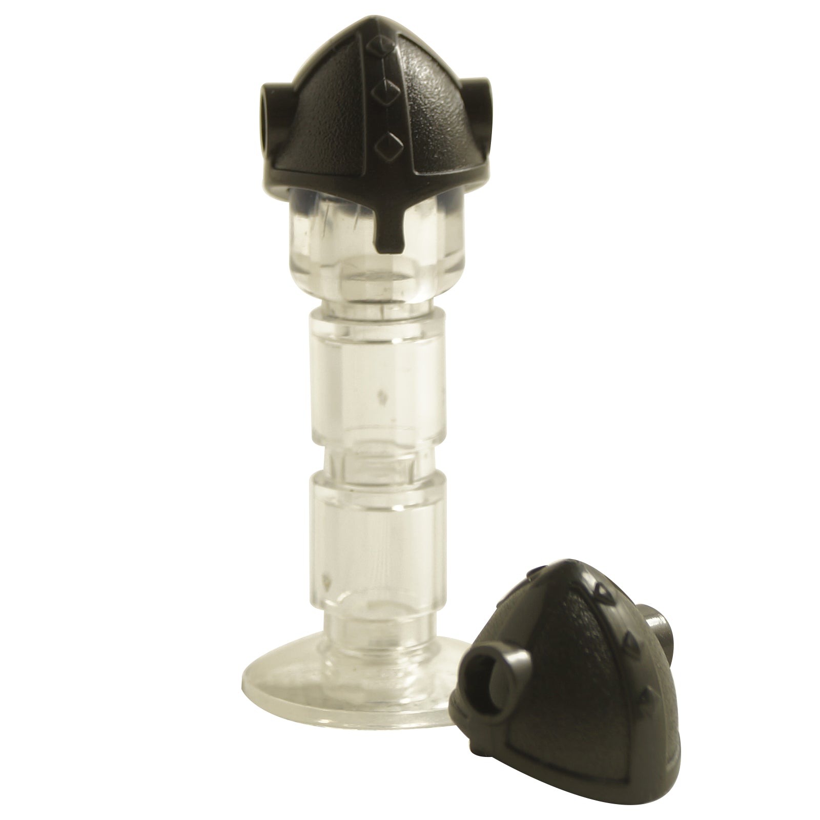Casco de minifigura vikingo Negro LEGO® con agujeros laterales para cuernos o accesorios
