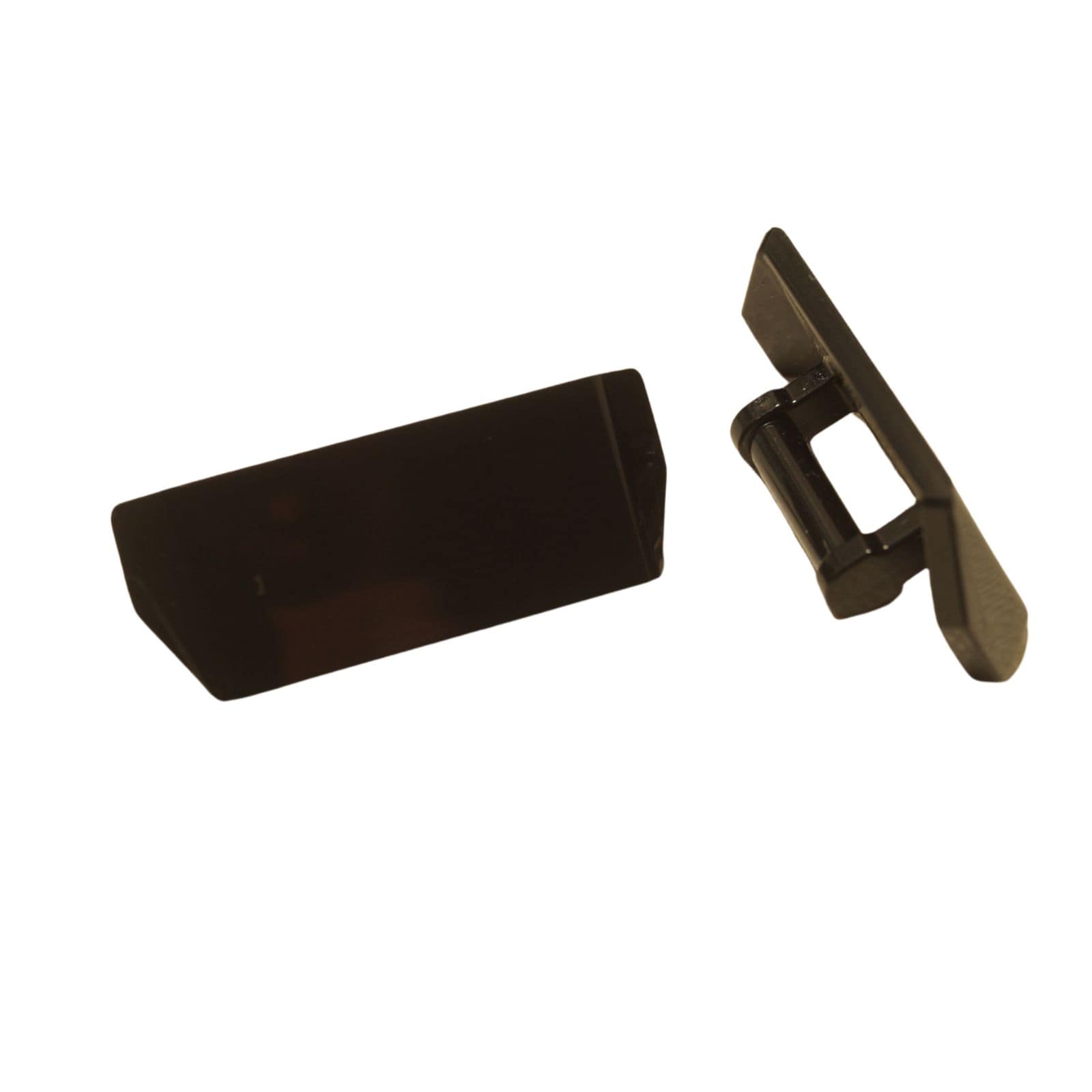 Black LEGO® vehicle spoiler with integrated bar handle, used for cars, racers, and custom builds
