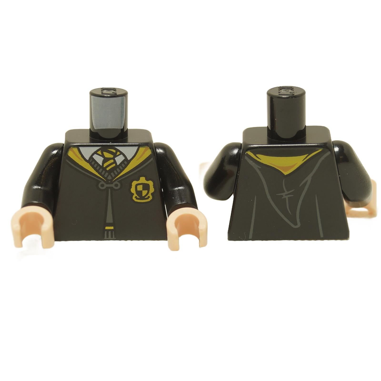 LEGO 魔法使いのローブ、黒、黄色い縁取りと紋章、前後