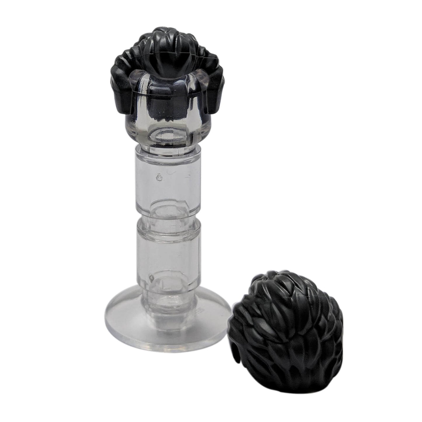 Black minifigure short swept-back hair with sideburns and widow’s peak
