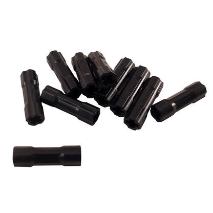 Noir Connecteur d'essieu Technic 3L pour relier des essieux, construire des cadres et assurer des connexions mécaniques sécurisées
