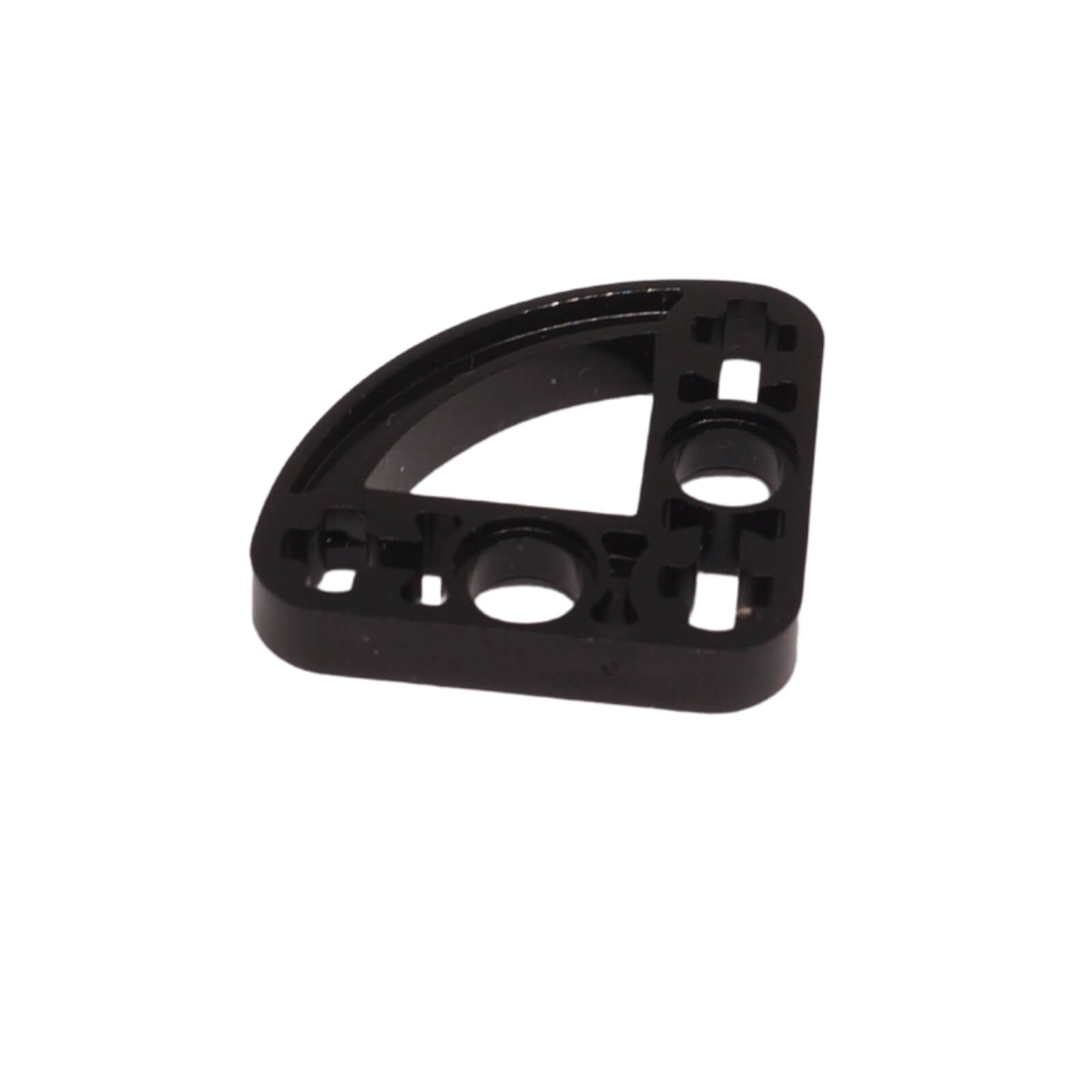 Black Technic liftarm modified L-shape quarter ellipse thin 3 x 3 (32284) for curved frames and builds

