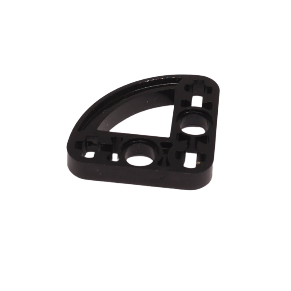 Black Technic liftarm modified L-shape quarter ellipse thin 3 x 3 (32284) for curved frames and builds
