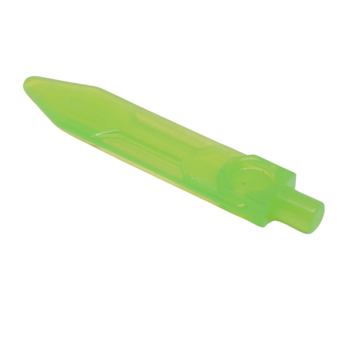LEGO® Blade with Bar Sword part 23860, trans-Bright Green