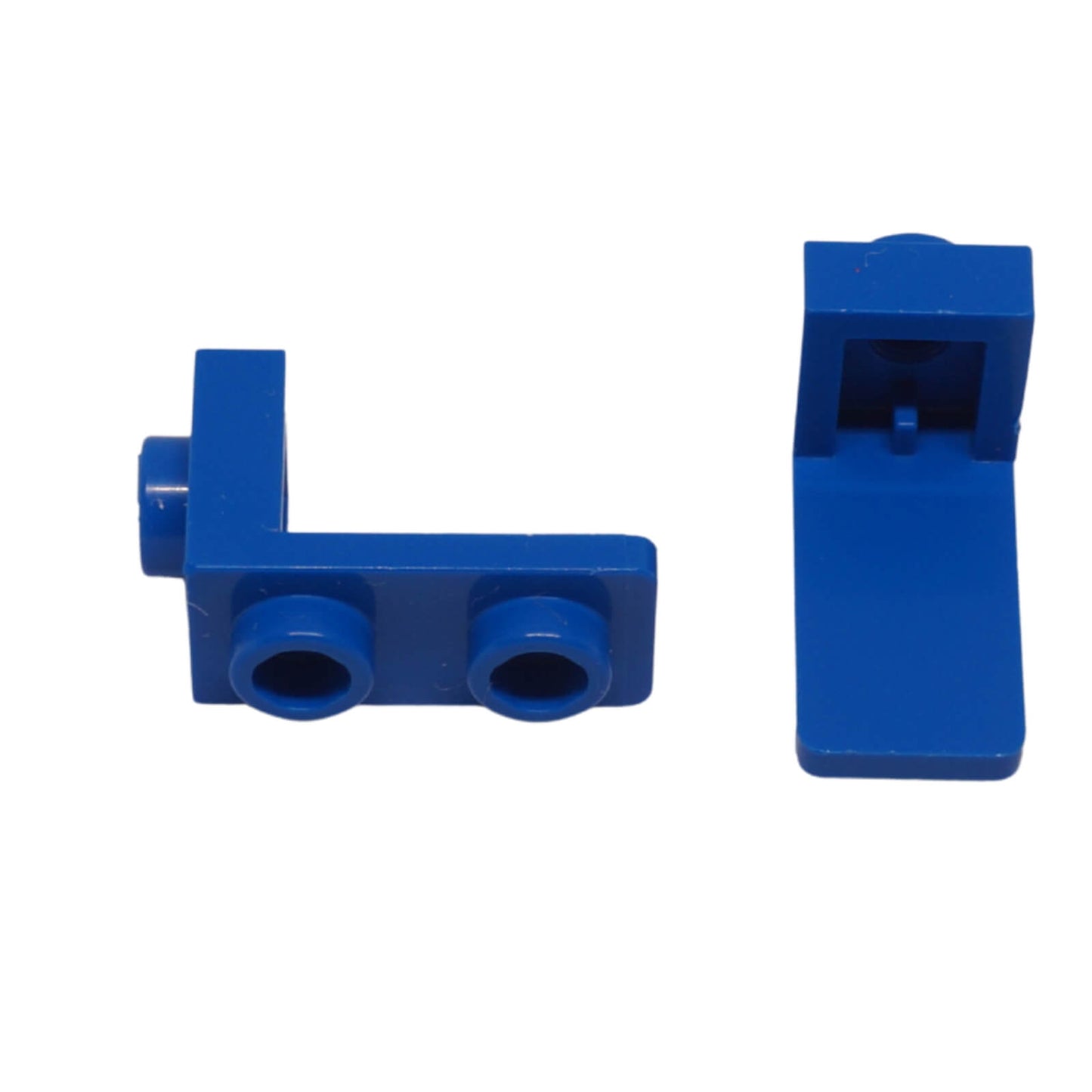 blue bracket 1 x 1 to 1 x 2 building part with side stud connection for detailed builds
