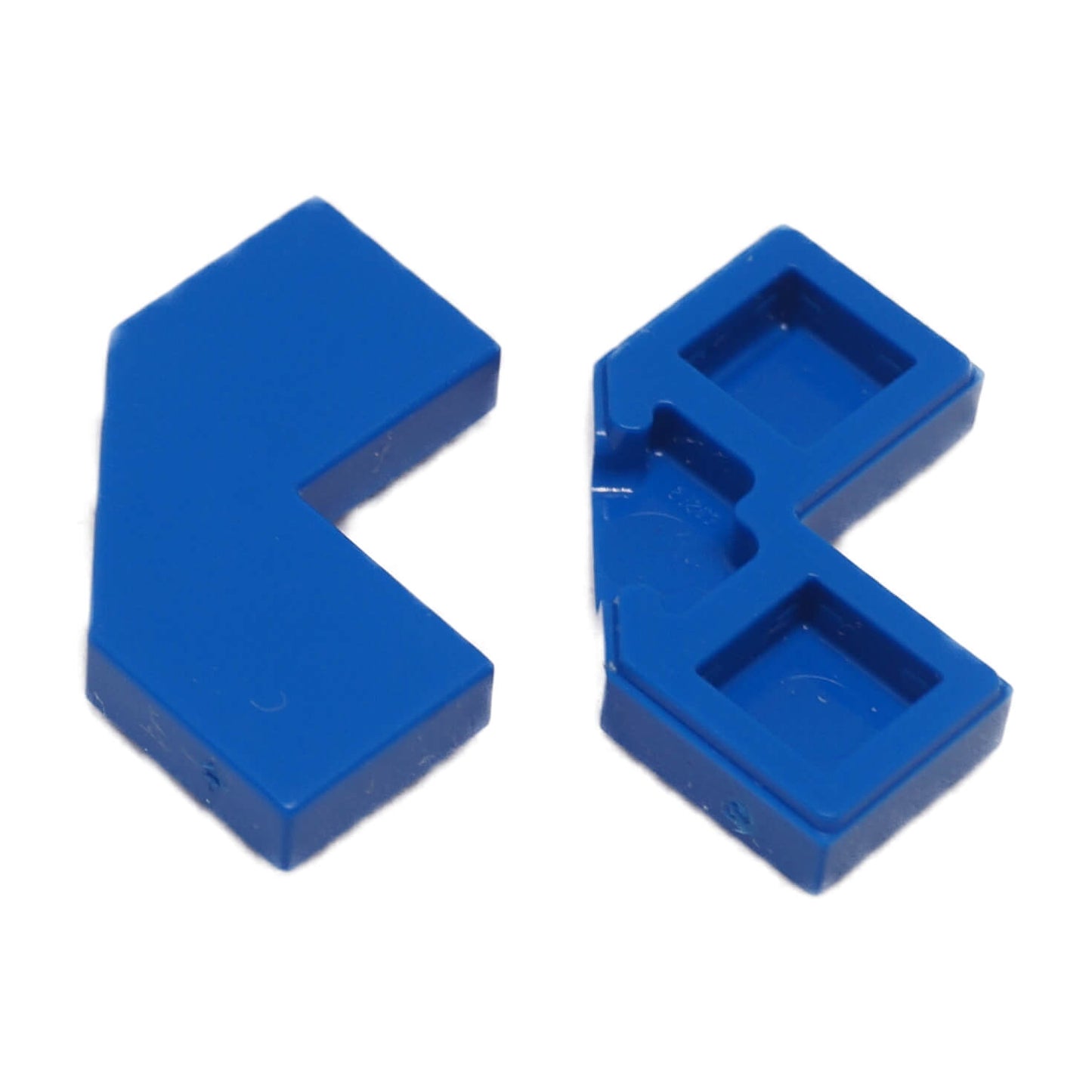 Blue modified facet Tile 2 x 2 for angled detailing, decorative surfaces, and clean LEGO® builds

