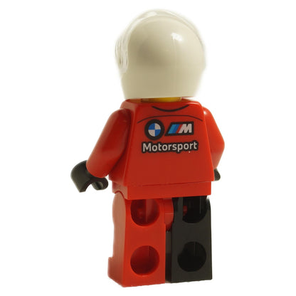 Widok z tyłu minifigurki LEGO BMW M Hybrid V8 Driver