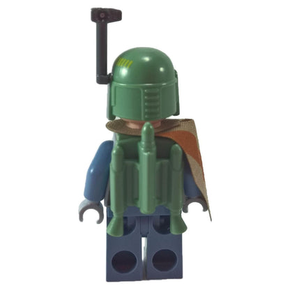 LEGO Boba Fett minifigure dark tan pauldron sw0711 plain arms, back profile