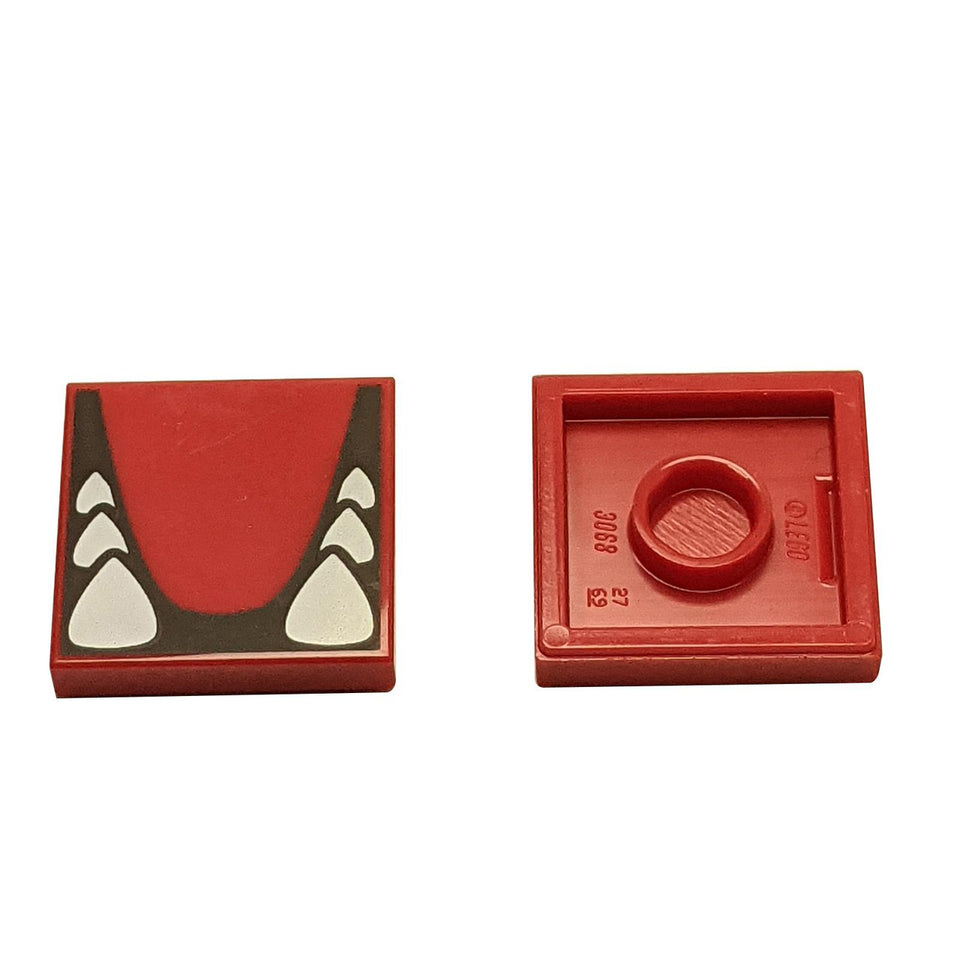 LEGO Tile 2 x 2 with Bowser lower jaw pattern 3068bpb1437