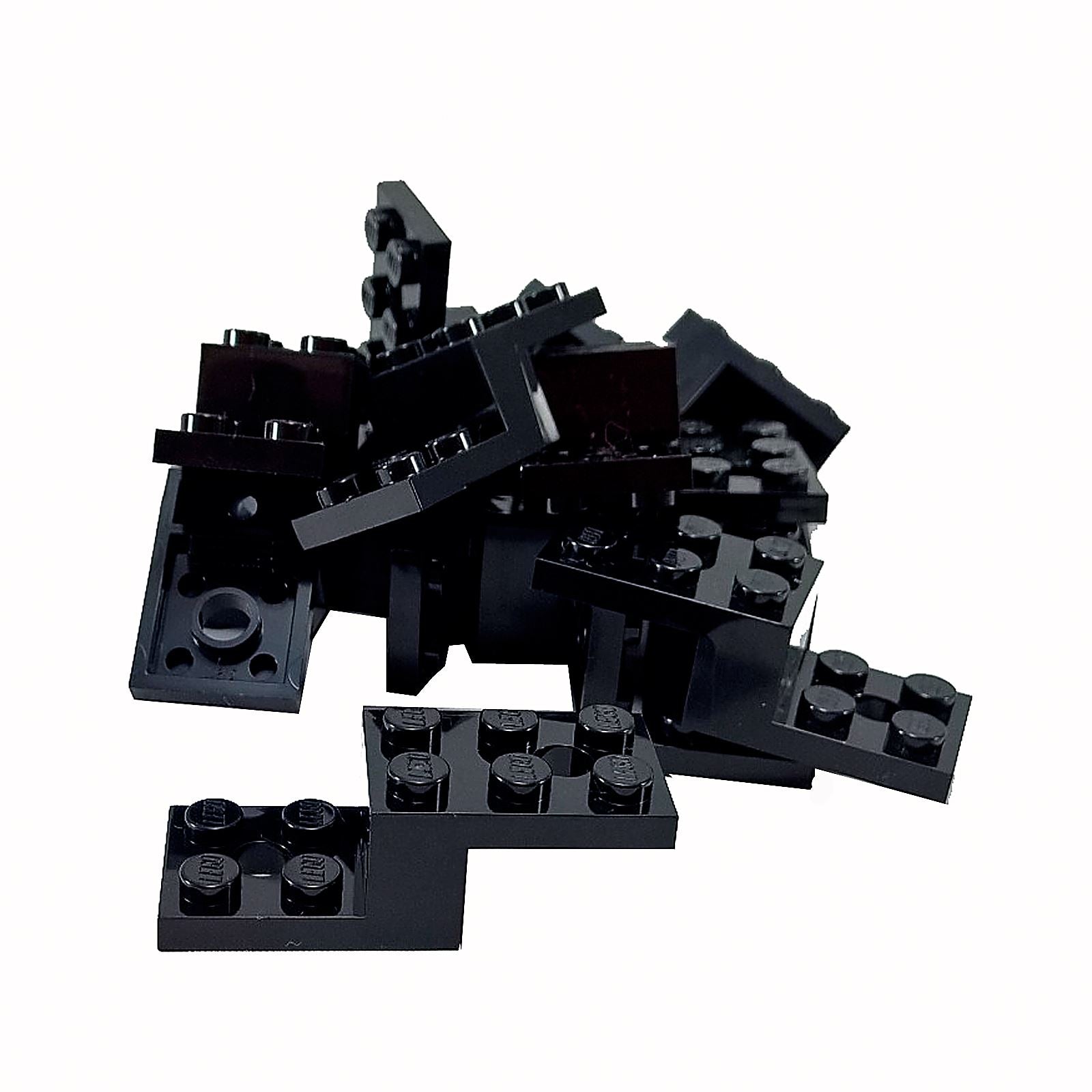 black lego bracket 5x2 1 1-3 with 2 holes bulk lot 30 pieces part 11215