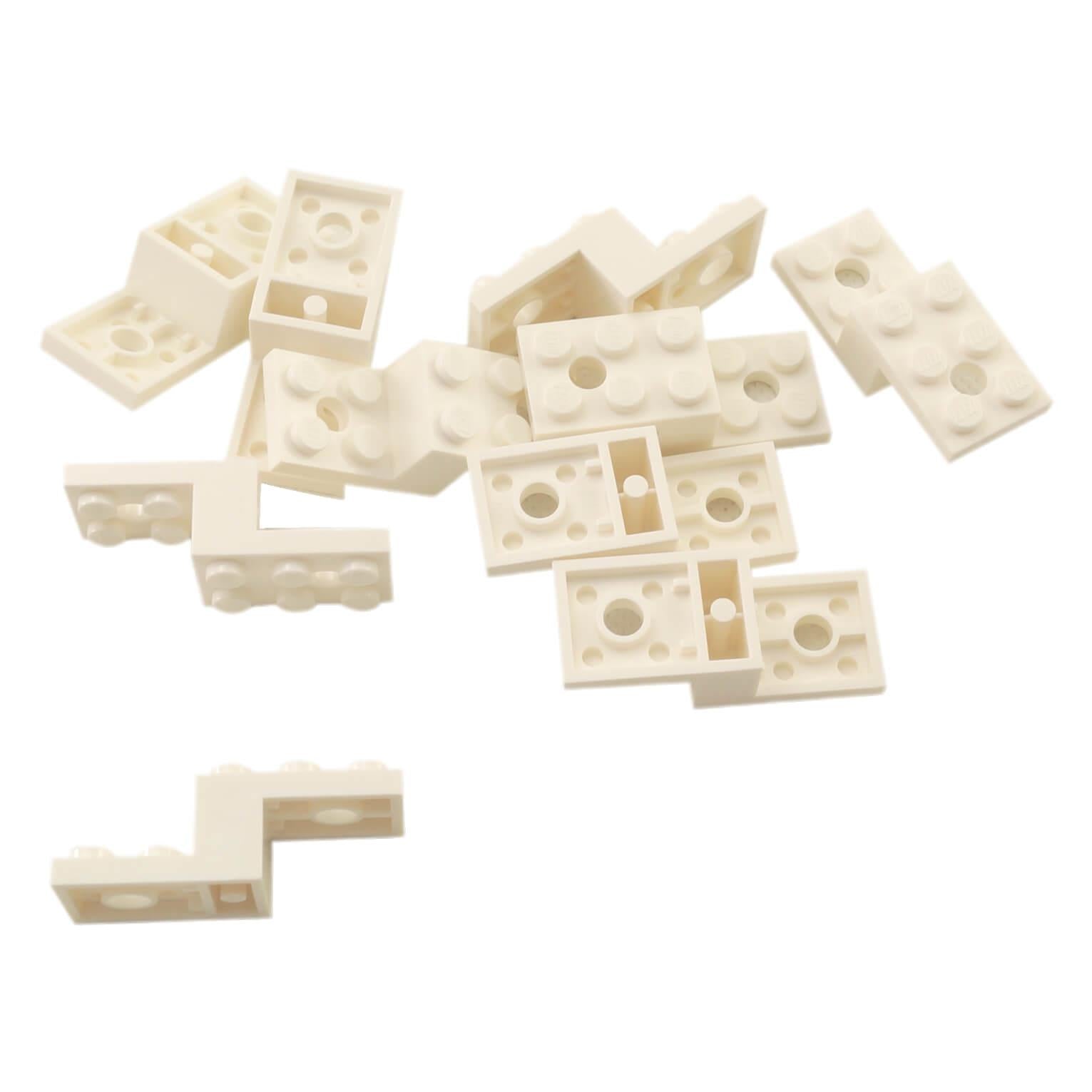 white lego bracket 5x2 1 1-3 with 2 holes bulk lot 30 pieces part 11215