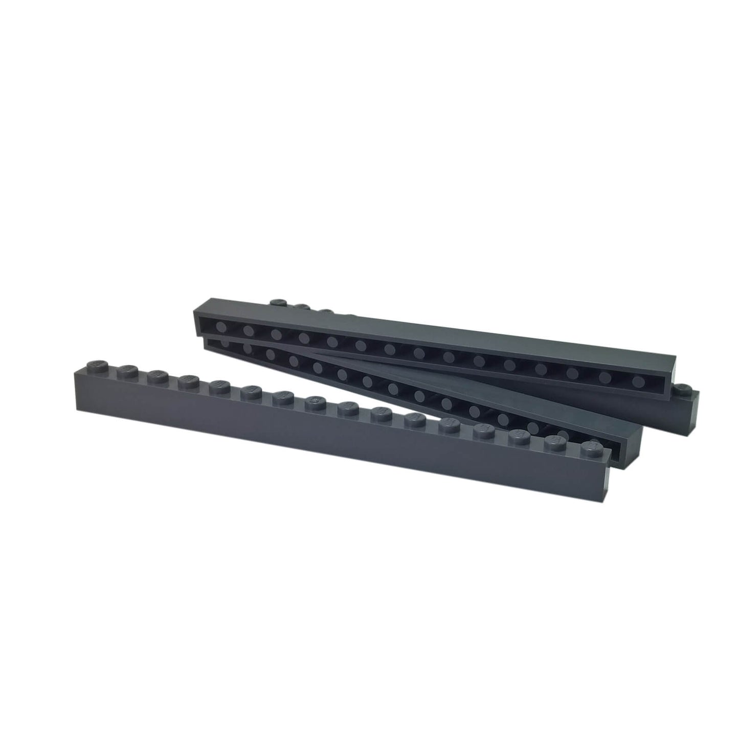 Brick 1 x 16 in dark bluish gray, long rectangular building brick used for walls, beams, and structural builds
