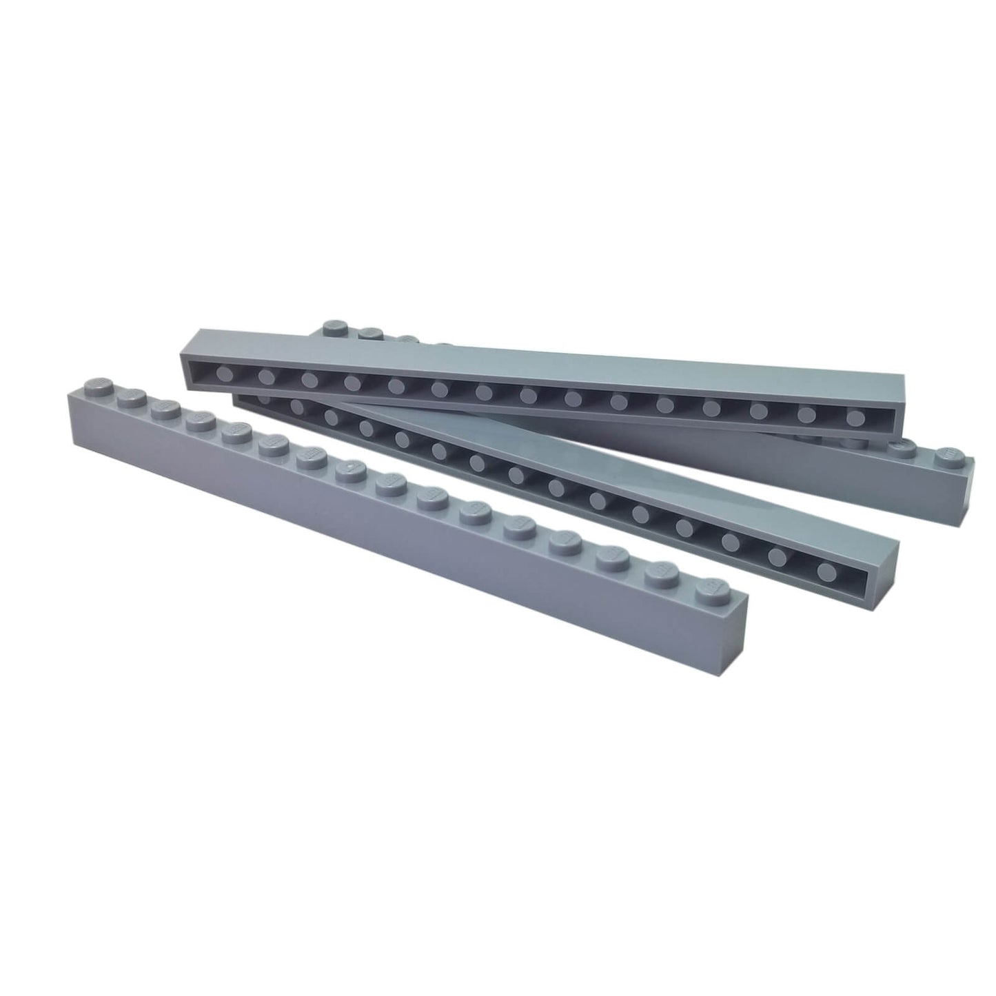 Brick 1 x 16 in light bluish gray, long rectangular building brick used for walls, beams, and structural builds
