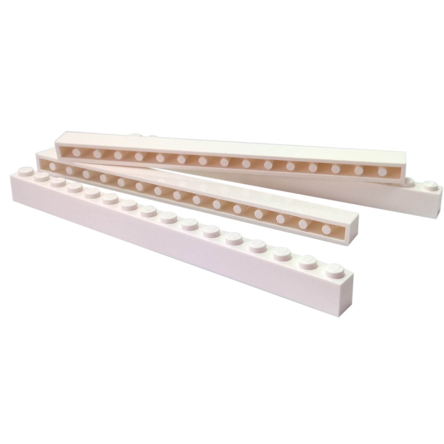 Brick 1 x 16 in white, long rectangular building brick for walls, frames, and large structural builds
