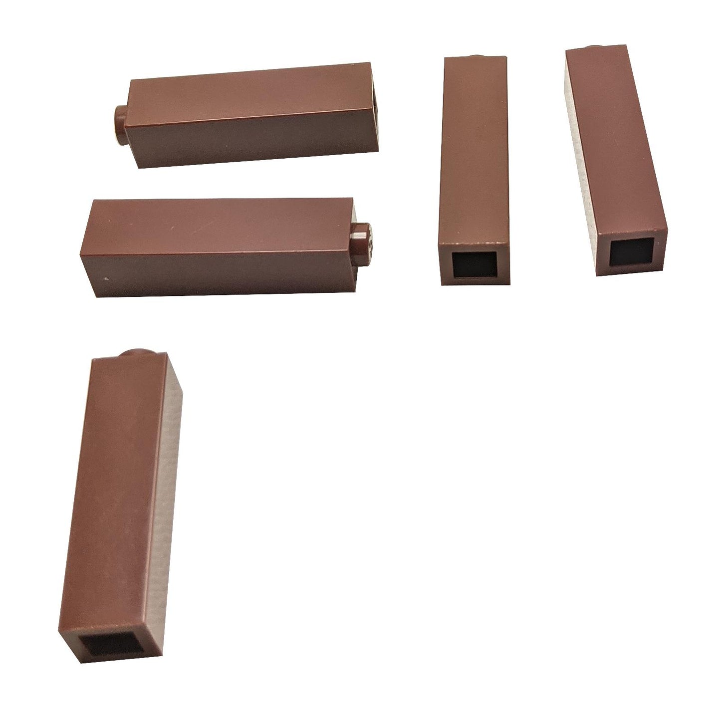 LEGO® brick 1 x 1 x 3 (part 14716) in reddish brown, a tall building brick ideal for walls, wooden-style structures, pillars, and detailed LEGO® MOC architectural builds
