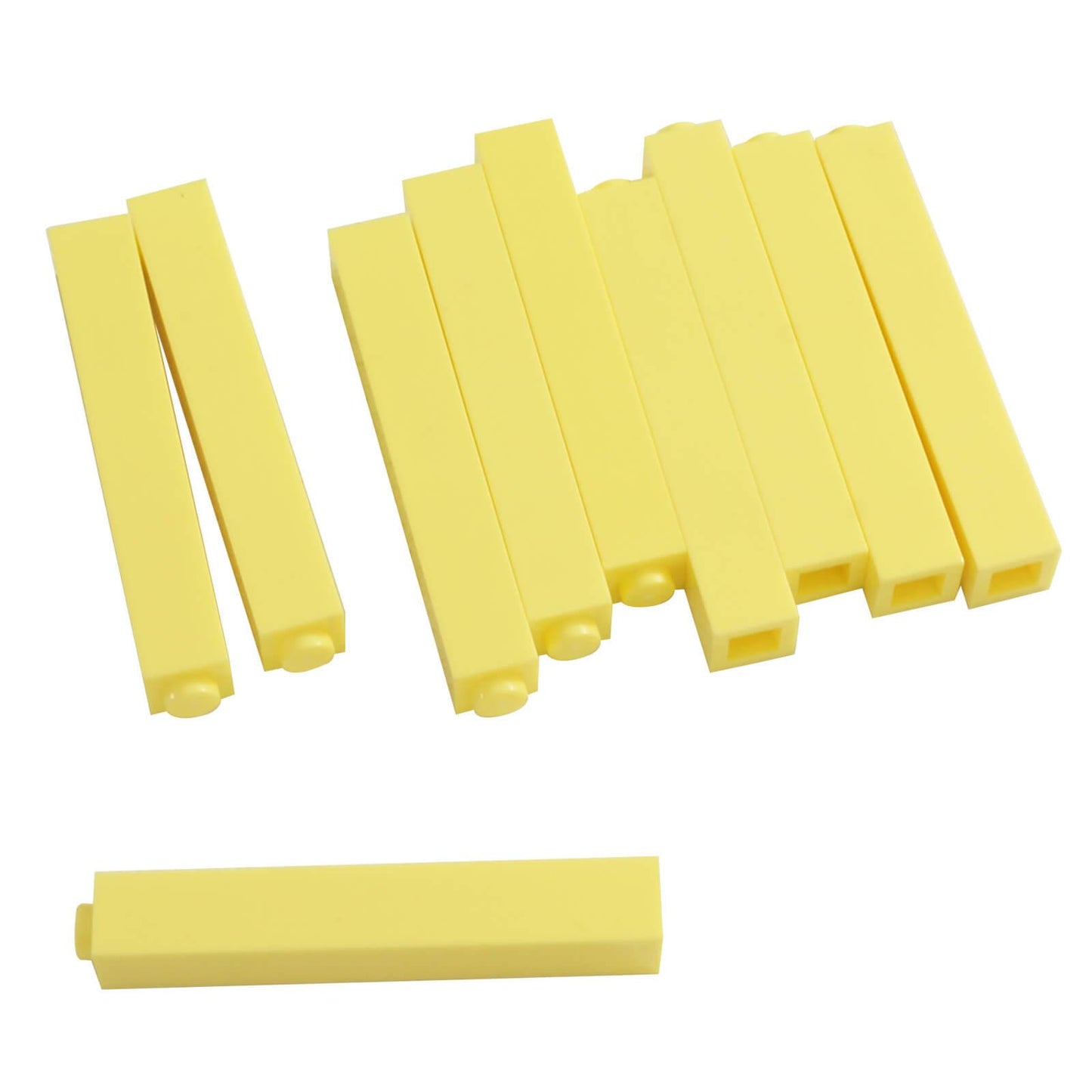 LEGO® 1 x 1 x 5 tiili kiinteällä nupilla 2453b kirkkaassa vaaleankeltaisessa, korkea pystysuora rakennusosa
