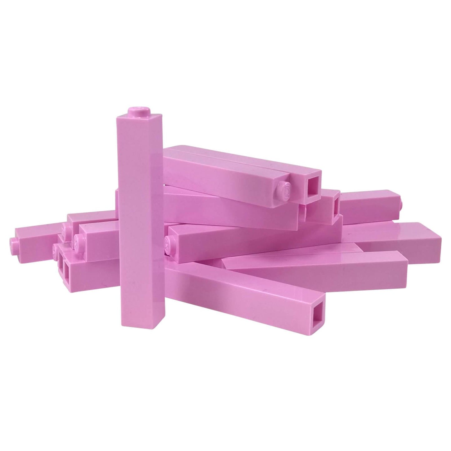 LEGO® 1 x 1 x 5 tiili kiinteällä nupilla 2453b kirkkaassa vaaleanpunaisessa, korkea pystysuora rakennusosa
