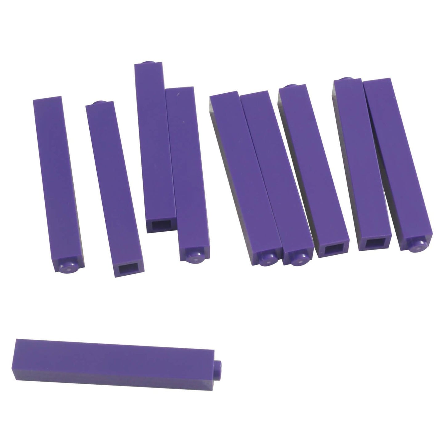 LEGO® 1 x 1 x 5 tiili kiinteällä nupilla 2453b tummassa purppurassa, korkea pystysuora rakennusosa
