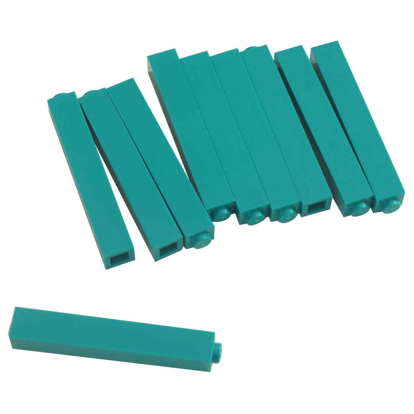 LEGO® 1 x 1 x 5 tiili kiinteällä nupilla 2453b tummassa turkoosissa, korkea pystysuora rakennusosa
