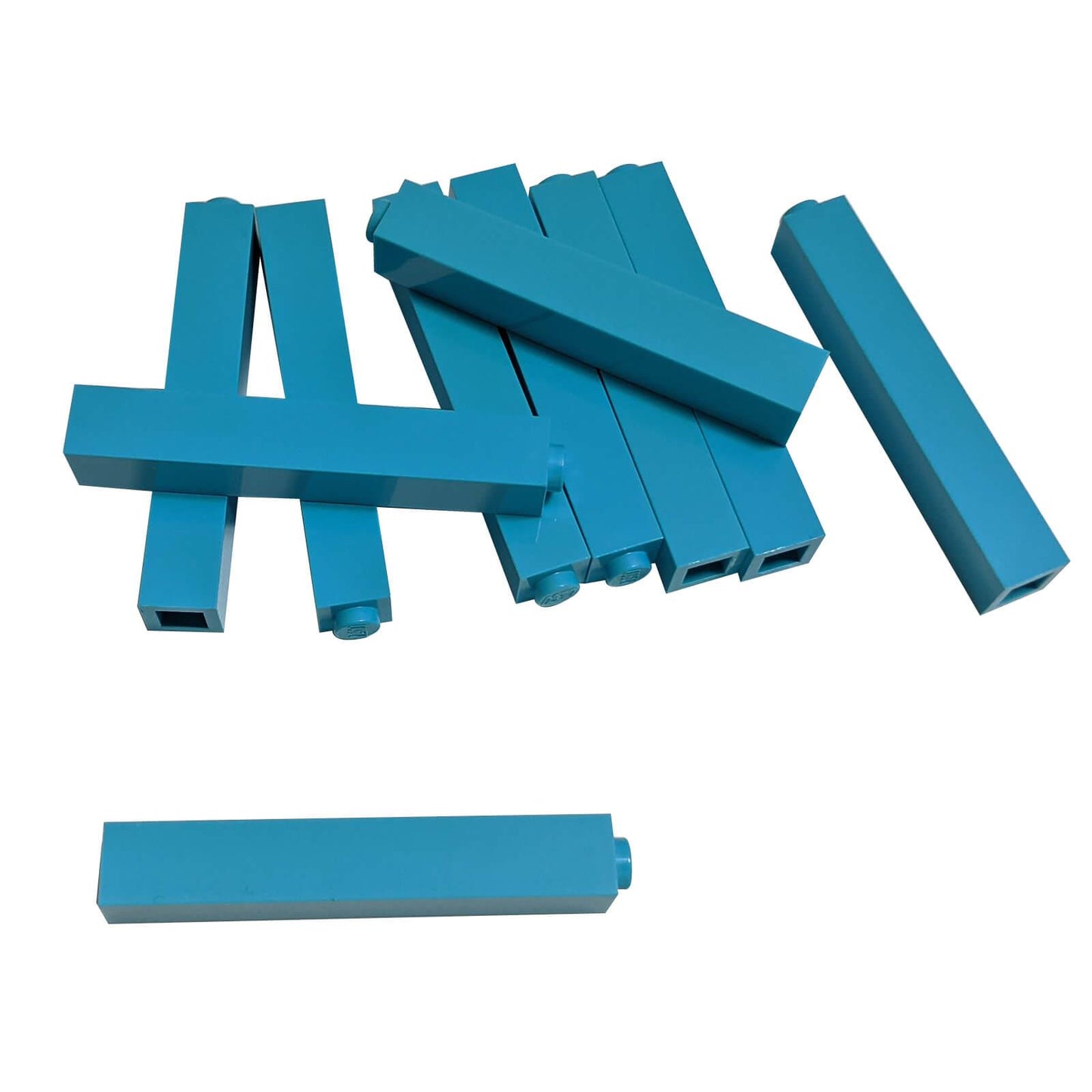 LEGO® 1 x 1 x 5 tiili kiinteällä nupilla 2453b keskisinisessä, korkea pystysuora rakennusosa
